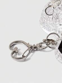 ROMWE Grunge Punk Butterfly Wing Bow Pendant Bag Charm - Black - View 4