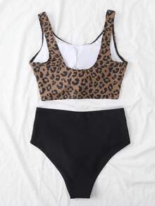 SHEIN Swim 2 Pieces Leopard Print Vacation Beach Swimwear, Print Design Varies Summer - Multicolor - View 6