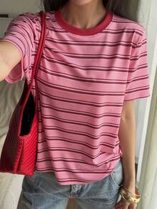 DAZY 女士T恤 - 粉色 - 查看 6