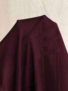Roveilla Robe longue femme grande taille en vert olive, patchwork en tissu avec doublure en mousseline, col rond, sans manches, épaules plissées, ourlet asymétrique. Élégante, style romantique français vintage, polyvalente pour le travail, la plage, les fêtes. Nouvelle arrivée pour le printemps-été. - Bordeaux - Voir 8