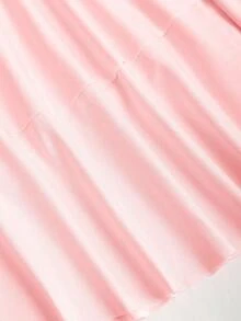 Sweetra 女士休闲纯色不对称肩部迷你连衣裙 - 西瓜粉 - 查看 5
