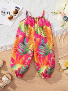 Travachic KIDS Bộ áo liền quần dễ thương cho bé gái sơ sinh, thích hợp mặc đi nghỉ mát. - Nhiều màu - Xem 2