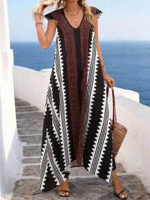 Breezaya Women's Color Block Casual Party Dress - Black - View 6