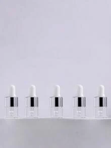 Set 50/1 buah Botol Kaca Bening Mini Tutup Sekrup 1ML Warna Perak/Emas Mawar untuk Minyak Esensial, Bahan Kimia Laboratorium Kimia, dan Parfum - Emas - View 4