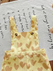 Bộ áo liền quần họa tiết hoa nhí màu mơ dễ thương, đa năng, thoải mái cho bé gái. - Màu vàng - Xem 7