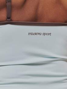Musera Sport 撞色双肩带运动吊带背心，适合运动健身、普拉提、日常休闲穿着，水蓝色 - 淺藍色 - 查看 6
