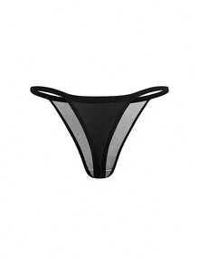 5 chiếc quần lót dây gợi cảm phong cách Punk dành cho nữ - màu đen - Xem 8