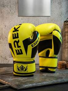 Yellow 8oz 10oz 12oz 14oz 16oz Unisex Breathable Boxing Gloves, Suitable For Boxing, Kickboxing, MMA, Muay Thai, MMA, And Heavy Bag Training. Comfortable Boxing Gloves. - Yellow - View 6