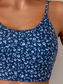 Swim Basics Bộ bikini 2 mảnh dành cho nữ, áo hai dây họa tiết hoa nhí và quần tam giác cạp cao, kiểu dáng thoải mái khi đi nghỉ mát. - Nhiều màu - Xem 4