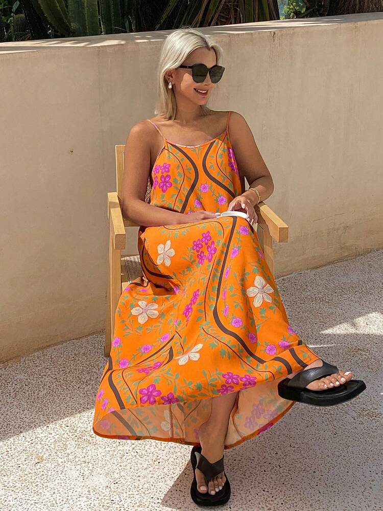 Sleeveless Loose Long Dress, Women Summer Nightgown