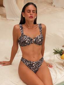 Bonvoyette Summer Bestselling Polka Dot Pattern Design Fashionable Beach Bikini Set For Girls - Multicolor - View 6