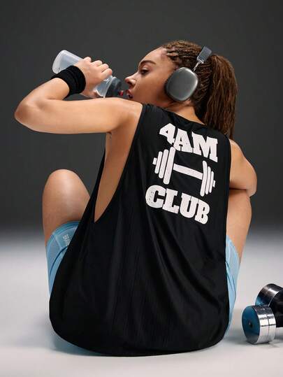  Powerista Plus Size Women Printed Sports Tank Top Curve Casual Loose Fashion Versatile Daily Sleeveless Women Plus Size Sports Tees Athletic Tank Top Women Workout Tank Sports Tee Gym Women Shirts Black Sleeveless Round Neck Sports Tank Top Knitted Fabric Long Length Sport Top For Training  Black Quick-Dry & Cooling Plus Size Compression TankAll-Match Top, Casual Everyday Wear, Slim Fit
