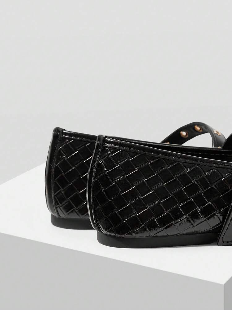 WOMEN'S BUCKLE RIVET INLAID BOW SIMPLE AND GENEROUS FLAT BOTTOM SUITABLE FOR DAILY COMMUTING LEISURE ROUND TOE SHOES
