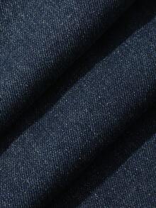 Dazy Plus Plus Size Women's Casual Solid Color Washed Slim Straight Leg Jeans - Navy Blue - View 3