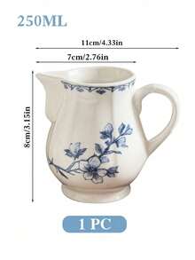 Cirelle 1件套法式复古花鸟下午茶陶瓷茶壶、陶瓷杯碟、糖罐、奶罐、咖啡杯碟、水瓶 - 查看 8
