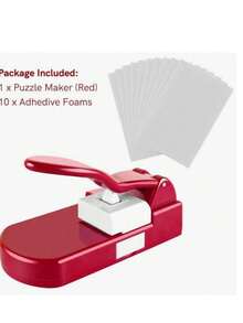 Máy cắt DIY cầm tay, dụng cụ in ấn, máy làm tranh ghép hình, tạo tranh ghép hình thủ công, trải nghiệm niềm vui sáng tạo, đồ thủ công DIY! Dễ sử dụng! Làm theo ý muốn! Rất thú vị! Giấy ảnh hình tròn để làm tranh ghép hình cần mua riêng hoặc tự in. - Màu đỏ - Xem 9