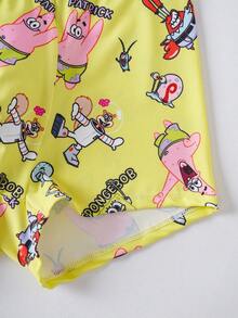 SpongeBob SquarePants | SHEIN 3pcs/Pack Men's Letter & Cartoon Print Briefs - Multicolor - View 5