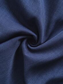 Maweii V-Neck Sleeveless Commuting Waist Cinched Asymmetric Hem Dress - Dusty Blue - View 7