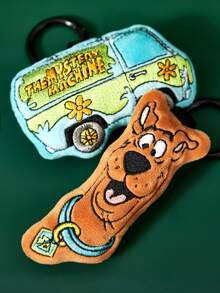 SCOOBY-DOO X SHEIN 1Pc Plush Keychain, Exquisite Embroidery, Soft Material, With Round Keychain, Can Be Hung On Bags, Backpacks And Keys. - Multicolor - View 8