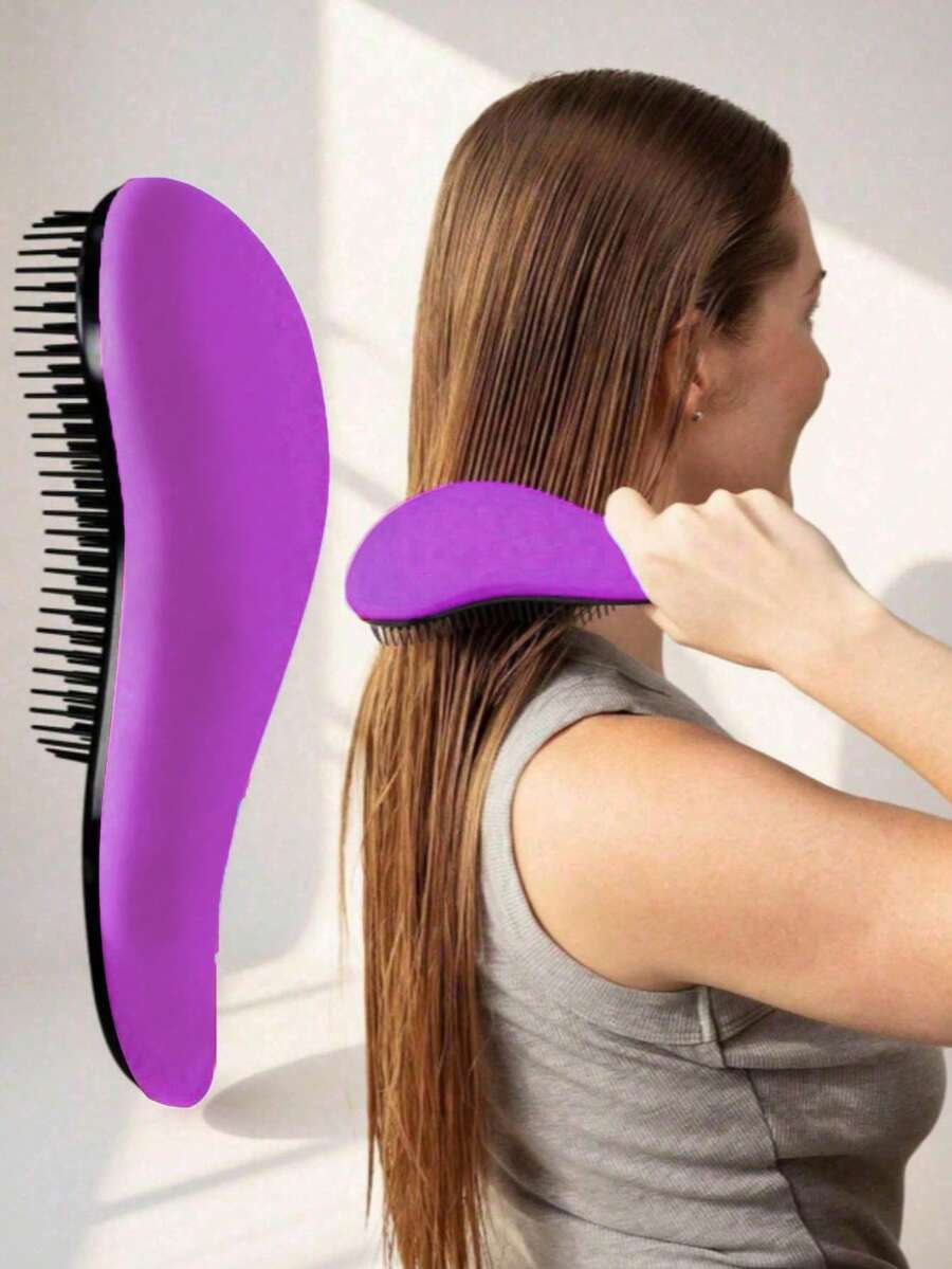 Lược gỡ rối - Dễ dàng gỡ rối tóc - Lược/bàn chải tốt nhất cho cả nam và nữ - Có thể sử dụng cho cả tóc khô và tóc ướt. - Màu tím - Xem 1