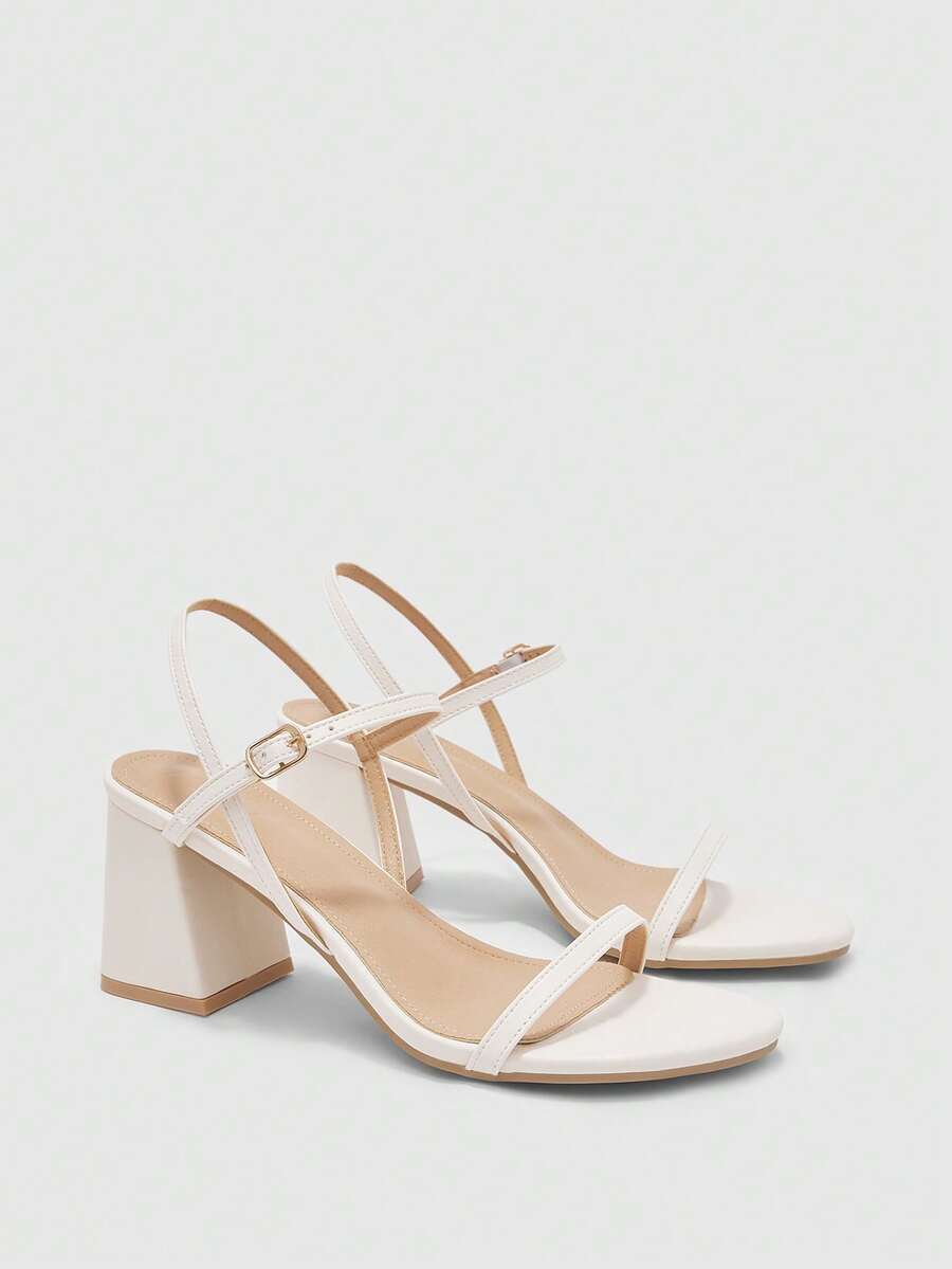 CUCCOO BIZCHIC Women's Fashion High Heel Sandals - Glutinous rice white - View 1