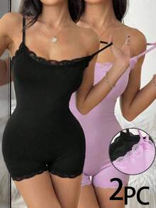 SHEIN EZwear 多件装紧身百搭连体裤 - 彩色 - 查看 11