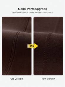 GLOWMODE 32'' Tall SoftCalm Modal Glow Soft Silky-Soft Smooth Breathable Relaxed Fit High-Rise Waist Side Pockets Tall Wide Leg Lounge Pants Daily Casual Wear - Brown - View 8