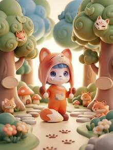 POKOJA LAND Blind Box (Non-Plush Filling), Suitable As Holiday Gift - Tide play blind box - View 8
