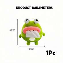 Zazumi 1Pc/2Pcs Car Tissue Box, Cute Cartoon Plush Armrest Box Tissue Holder, Hanging Drawer Paper Box For Car Interior Decoration - View 10