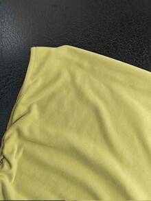 Glimmora Women's Fashionable Yellow Asymmetric Neck Blouse - Yellow - View 6