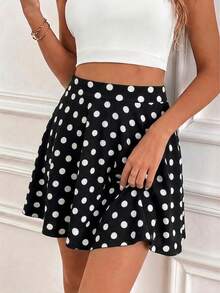 SHEIN Frenchy Quần short nữ in họa tiết chấm bi, trang phục mùa hè. - Nhiều màu - Xem 4