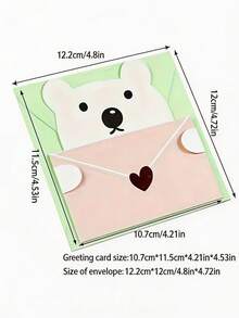 Joivida 2sets/18PCS Cute Cartoon Animal Mini Birthday Greeting Card, Kawaii Animal Envelope Style Thank You Card, Lovely Handwritten Message Card With Envelope For Birthday, Party & Gift, Adorable Cat/Dog/Bunny Themed Greeting Card , Ideal Gift For Friends Birthday Party, Premium Paper With Exquisite Cartoon Design, Perfect For Birthday Wishes, Thank You Notes, Party Invitation & Gift Decoration, Great For Greeting Card, Mini Message Card Stationery - multicolor - View 6