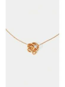 Noxbound Cross-Border Fashion Exquisite Fine Chain Woven Flower Pendant Necklace, Light Luxury Niche, Simple And Exquisite, Suitable For Various Parties, Concerts, Festivals,Minimalist/Vintage/Elegant,For Mom/Women/Girl/Mother,Summer/Beach/Prom/Part/Vacation/Travel,BOHEMIAN/Modern/Chic,Daily Wear/Work Day - Gold - View 2