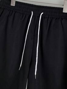 Manfinity Homme Setelan Kaos dan Celana Pendek Kasual Pria dengan Bordir Huruf, Musim Panas - MultiWarna - View 6