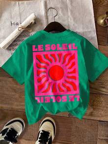 DrmWander Plus Size Summer Casual Striped Short Sleeve T-Shirt - Dark Green - View 4