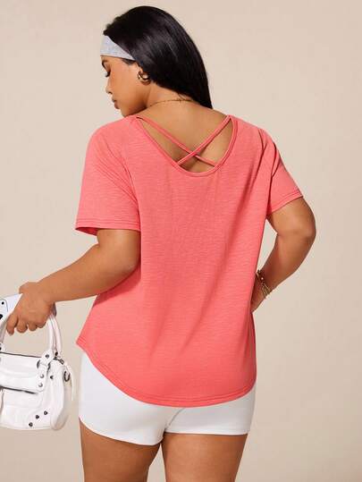 SHEIN Rhythm Era 女士加大码运动T恤和背心