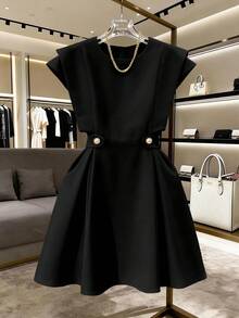 Plus Size New Summer Commuting Hot-Selling Women Dress - Black - View 1