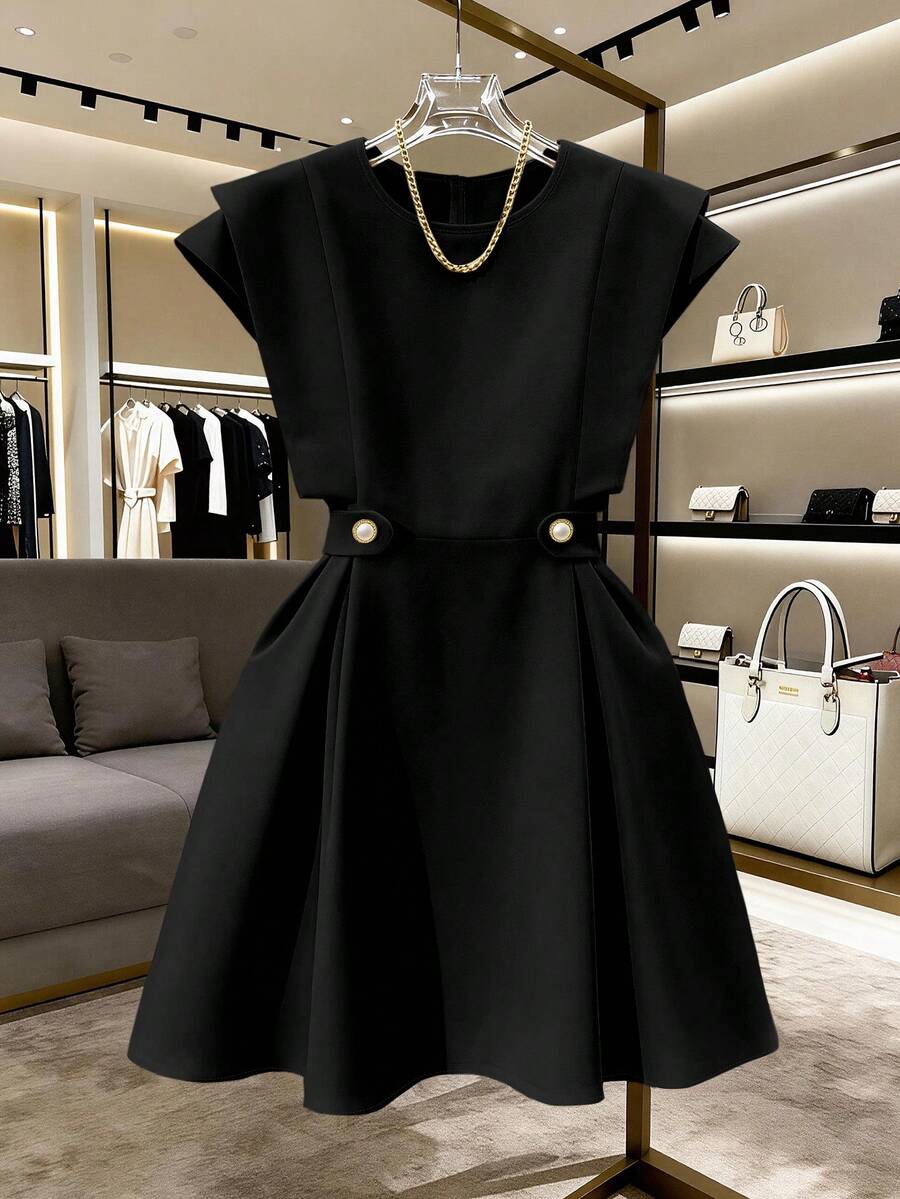 Plus Size New Summer Commuting Hot-Selling Women Dress - Black - View 1