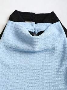 Sweetra 2 chiếc áo tank top nữ kiểu dáng thanh lịch, gợi cảm, cổ yếm, hở lưng, màu trơn, xanh lá cây/đen, thích hợp mặc đi làm, phong cách Y2K. - Nhiều màu - Xem 6