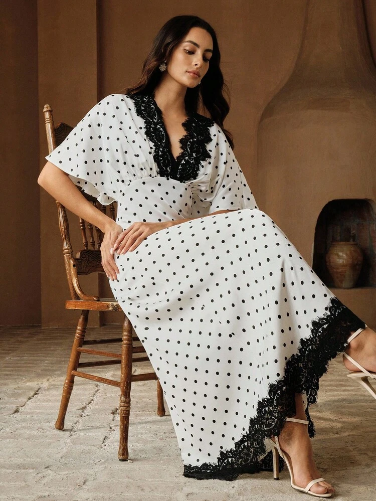 Women's Elegant Polka Dot Dress