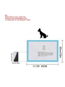 100/50/40/20 Bantalan Per Kemasan, Bantalan Pipis Hewan Peliharaan Super Penyerap, Dirancang Khusus Untuk Melatih Anjing Kecil, Sedang, dan Besar. Super Penyerap, Anti Bocor, Tahan Bau, Mudah Dibersihkan, Sekali Pakai. [Jumlah Bervariasi Tergantung Ukuran] - MultiWarna - View 4