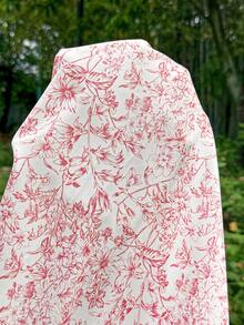 SHEIN Đầm bầu in hoa kiểu dáng thường ngày - Hồng - Xem 7
