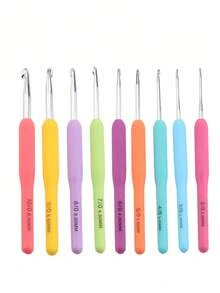 1 Set Crochet Hook Set Knitting Tool Accessories PU Storage Bag Portable Craft Kit Random Color Supplies For Beginners DIY Yarn Weaving - multicolor - View 7