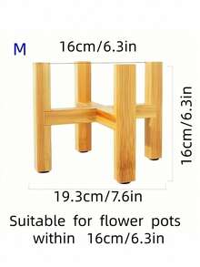 1 chiếc giá đỡ chậu hoa bằng gỗ tre, kệ trưng bày cây cảnh cho phòng khách, bệ cửa sổ, bàn làm việc, trang trí nhà cửa, ý tưởng quà tặng Giáng sinh, vật dụng cần thiết. - Giá hoa - Xem 12