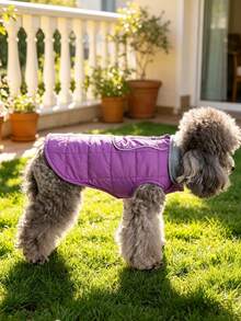 Warm Winter Dog Coat, Cold Weather Pet Jacket, Cold Weather Dog Coat, Dog Snow Suit, Dog Outdoor Padded Coat For Large | Medium And Small Dogs - Violet Purple - View 7