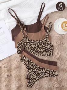 Bare Chapter Juego de 6 piezas de ropa interior casual para mujer (sin aros, bragas triangulares) - Multicolor - Ver 3