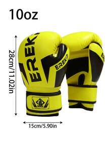 Yellow 8oz 10oz 12oz 14oz 16oz Unisex Breathable Boxing Gloves, Suitable For Boxing, Kickboxing, MMA, Muay Thai, MMA, And Heavy Bag Training. Comfortable Boxing Gloves. - Yellow - View 8