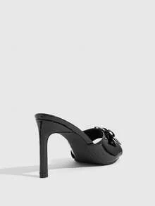 CUCCOO SZL Zapatos de mujer nuevos con punta abierta de moda, punta redonda con temperamento sexy, color negro, hermosas sandalias de tacón de aguja estilo europeo y americano versátiles - Negro 110 - Ver 3