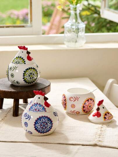 Cirelle 1 Hộp đựng gia vị bằng gốm, hũ đựng muối, hũ đựng gia vị cao cấp dùng trong nhà bếp, chống ẩm, đựng gia vị cay.