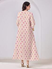 Al Najma Vestido estilo árabe modesto y casual - Multicolor - Ver 5